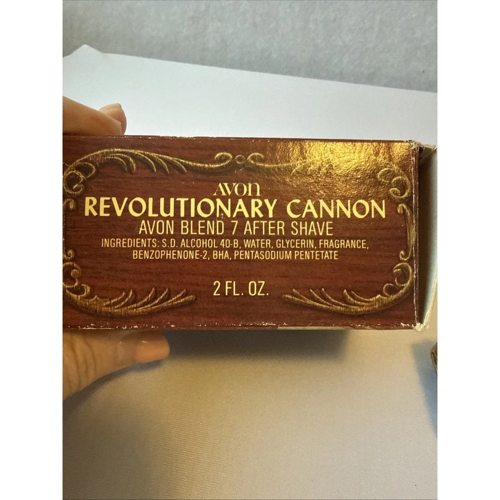 Vintage Avon Revolutionary Cannon Spicy After Shave Decanter Full With Box